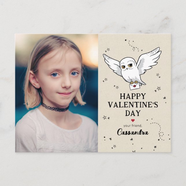 Carte Postale Harry Potter | Hedwig Joyeuse Saint-Valentin (Devant)