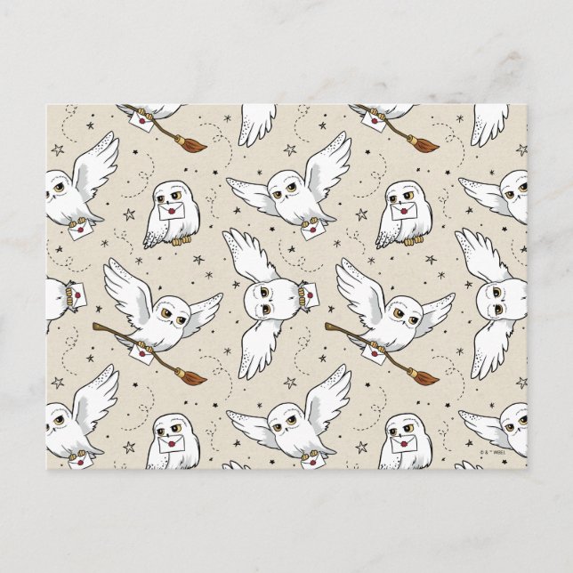 Carte Postale Harry Potter | Hedwig Pattern (Devant)