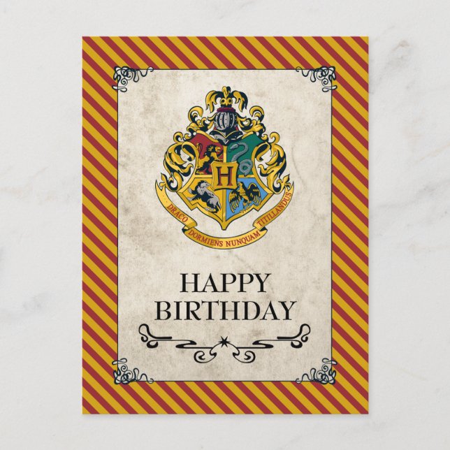 Carte Postale Harry Potter | Hogwarts Joyeux anniversaire (Devant)