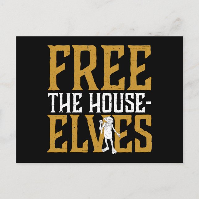 Carte Postale Harry Potter | Libérez La Maison Elves (Devant)