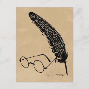 Carte Postale Harry Potter Lunettes et plume