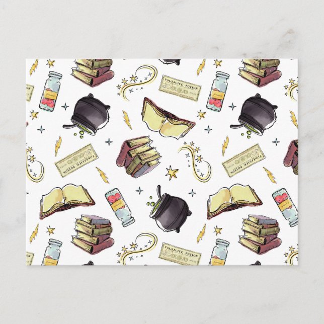 Carte Postale HARRY POTTER™ Spects & Books Motif (Devant)