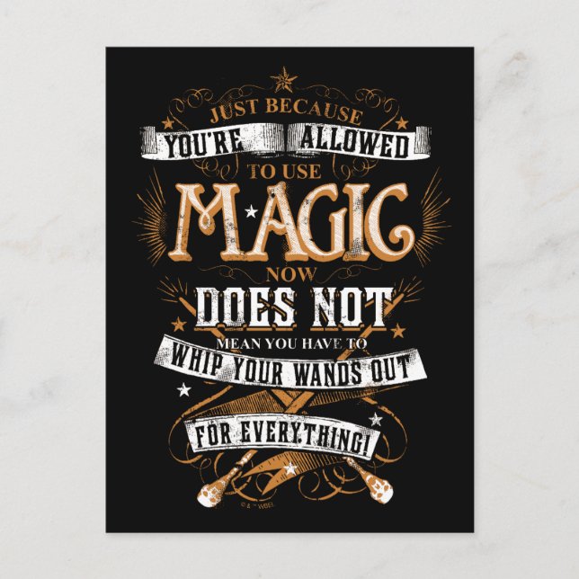 Carte Postale Harry Potter Spell | Juste parce que vous êtes aut (Devant)