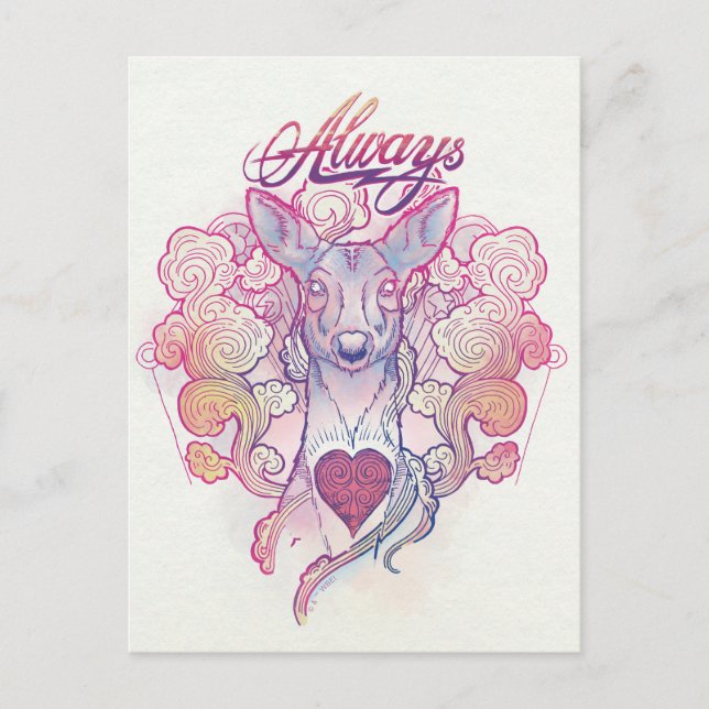 Carte Postale Harry Potter Spell| "Toujours" Doe Patronus (Devant)