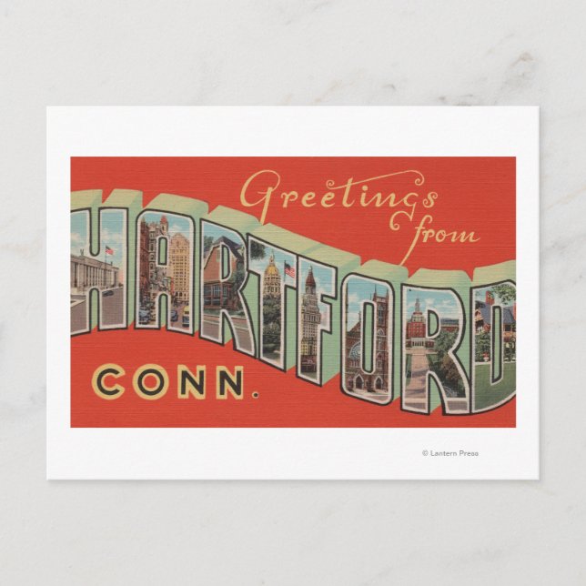 Carte Postale Hartford, Connecticut - Scènes de grandes lettres  (Devant)