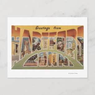 Carte Postale Hartford, Connecticut - Scènes de grandes lettres 