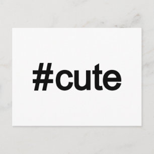 Carte Postale Hashtag # Cute