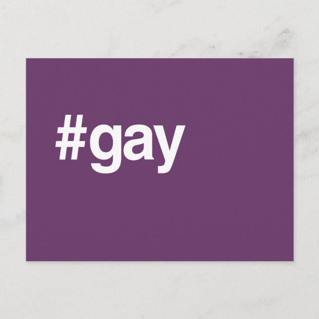 CARTE POSTALE HASHTAG GAY (Devant)