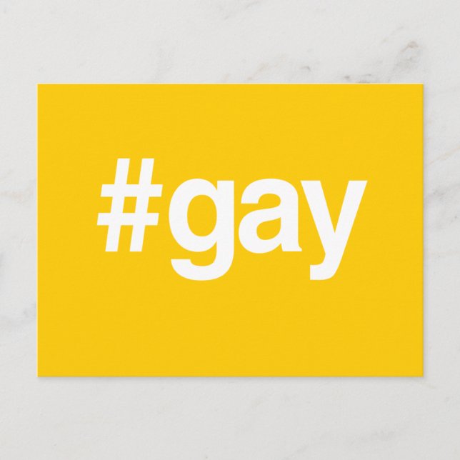 CARTE POSTALE HASHTAG GAY (Devant)