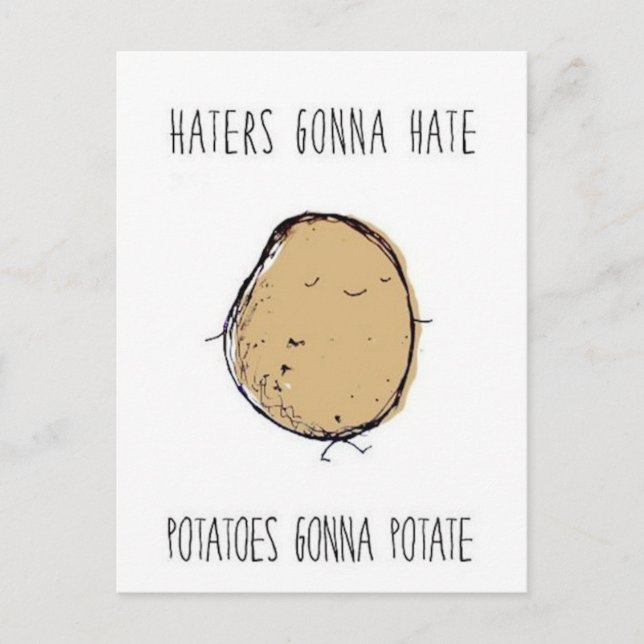 Carte Postale Haters-va-détester-pommes-de-terre-va-potate.png (Devant)