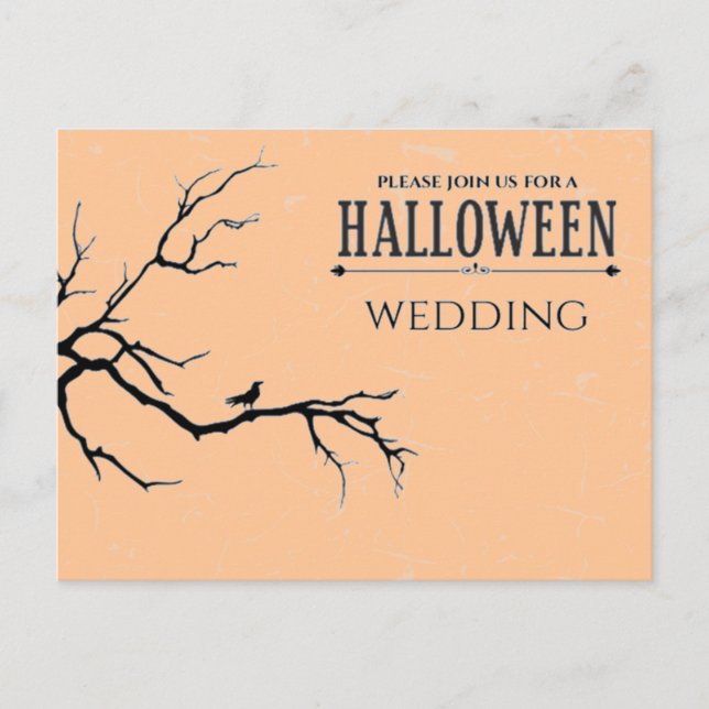 Carte Postale Haunted Halloween Mariage (Devant)