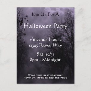 Carte postale Haunted Sky Purple Mist Halloween Pa