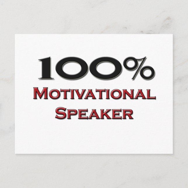 Carte Postale Haut-parleur 100 % motivationnel (Devant)