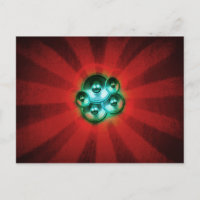 Haut-parleurs de musique et sunburst rouge
