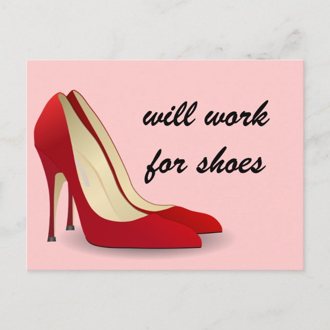 Carte Postale Hautement motivé : Travaillera pour les chaussures (Devant)