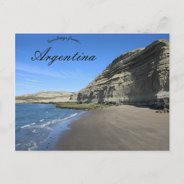 Carte Postale Hautes falaises en Argentine (Devant)