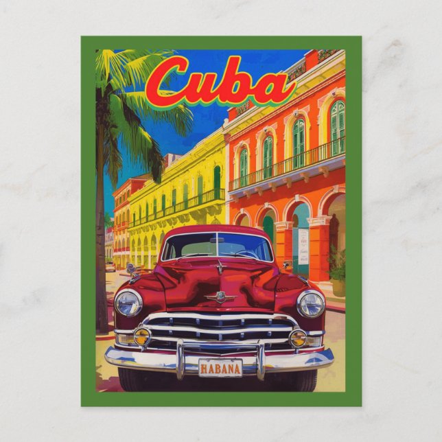 Carte Postale Havana Cuba Voyage Rétro - Coloniale Vieux (Devant)