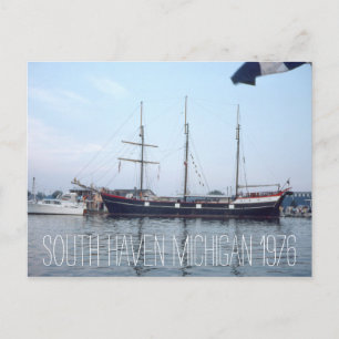 Carte Postale Haven Michigan Tall Ship 1976