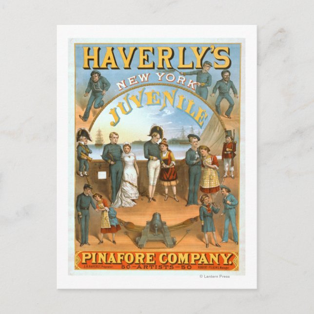 Carte Postale Haverly's New York Juvenile PinaForte Theatre (Devant)