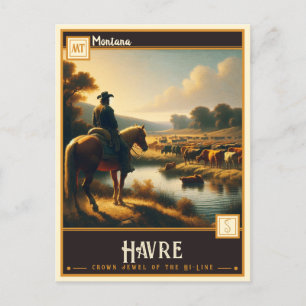 Carte Postale Havre, Montana   VINTAGE