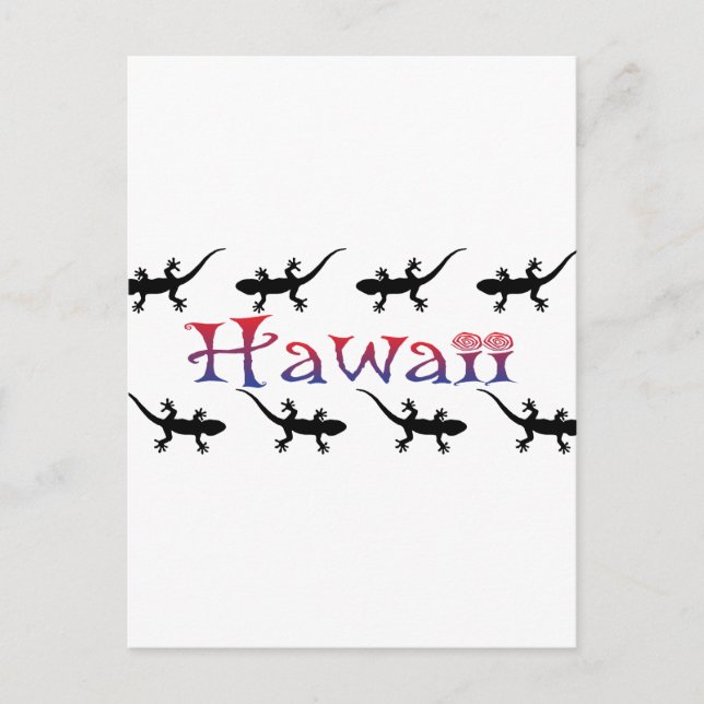 Carte Postale hawai geckos (Devant)