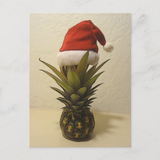 Carte postale hawaïenne de casquette de Père Noël