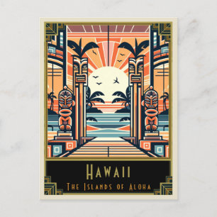 Carte Postale Hawaii   Art déco