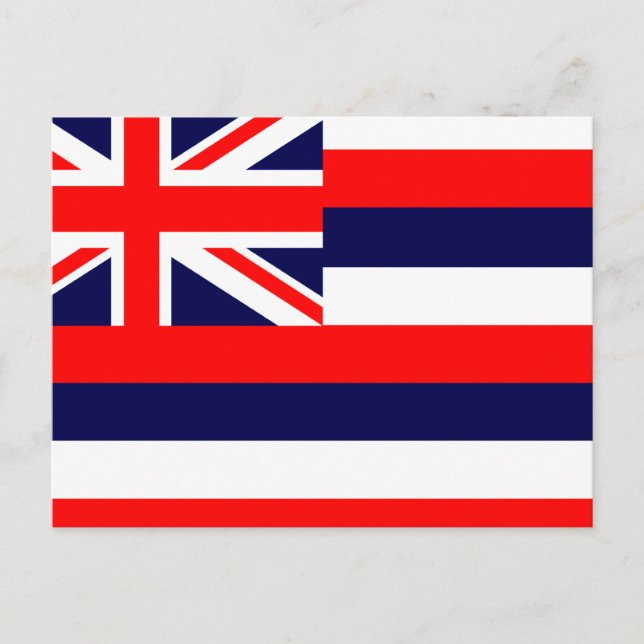 CARTE POSTALE HAWAII / DRAPEAU HAWAIIEN (Devant)
