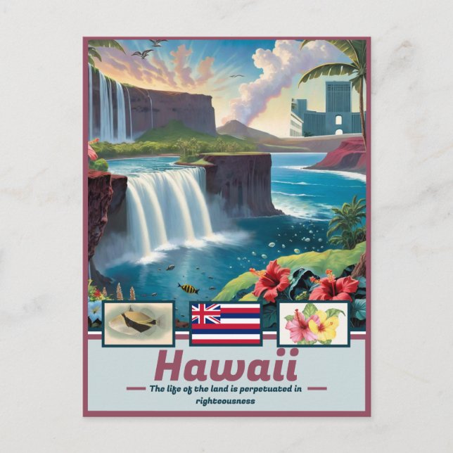 Carte Postale Hawaii Dreams Chef-d'oeuvre surréaliste (Devant)
