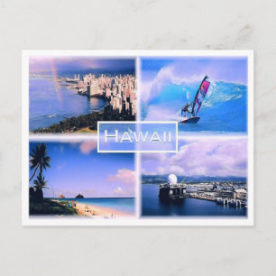 Carte Postale Hawaii - Etats-Unis - Mosaïque -