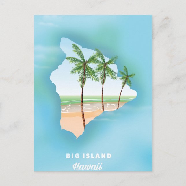 Carte Postale Hawaii Grande île (Devant)