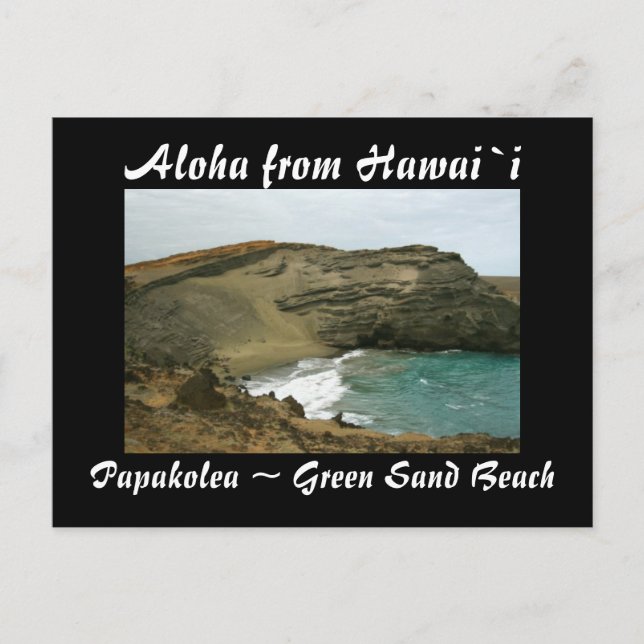 Carte Postale Hawaii Green Sand Beach (Devant)