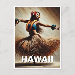 Carte Postale Hawaii Hula Dancer Voyage