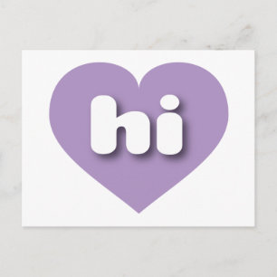 Carte Postale Hawaii lavender coeur - Je l'aime