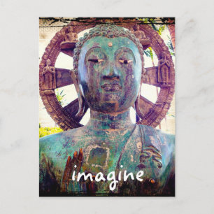 Carte Postale Hawaii Tropical Antique Bouddha Imagine Script