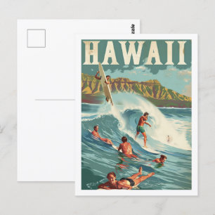Carte Postale Hawaii USA Amérique Vintage célèbre Travel Place