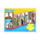 Carte postale Hawaii Vintage Big Letters