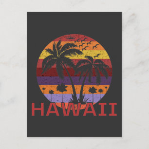 Carte Postale Hawaii Vintage Palm Trees Voyage