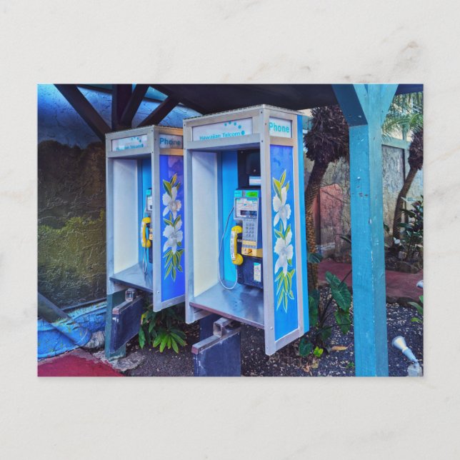 Carte Postale Hawaiian Pay Phones, Kauai, Hawaii (Devant)