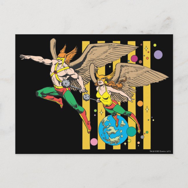 Carte Postale Hawkman & Hawkwoman (Devant)