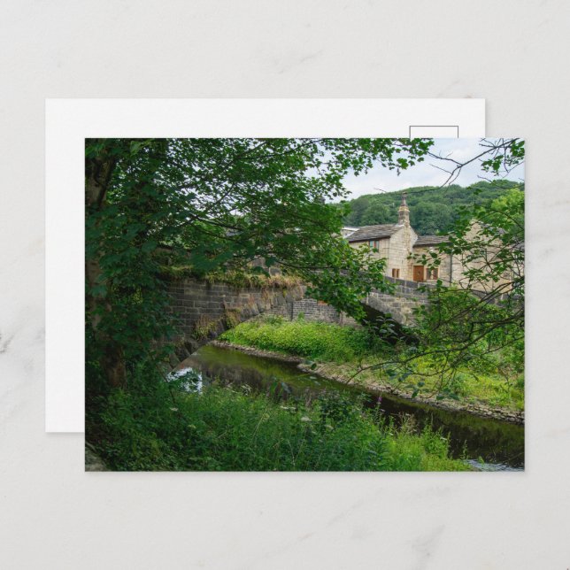 Carte Postale Hawksclough Bridge, Mytholmroyd (Devant / Derrière)