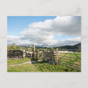 Carte Postale Hawkshead Cumbria England Poster Plaque