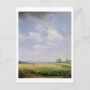 Carte Postale Haymaking, 1838 (huile sur toile)