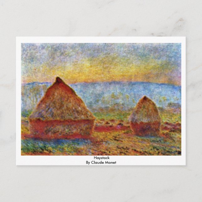 Carte Postale Haystack Par Claude Monet (Devant)