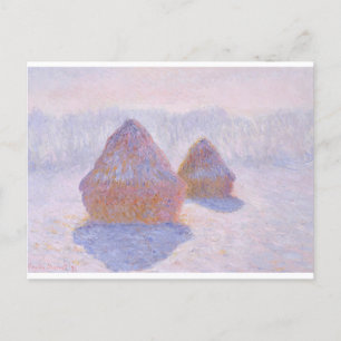 Carte Postale Haystacks par Claude Monet