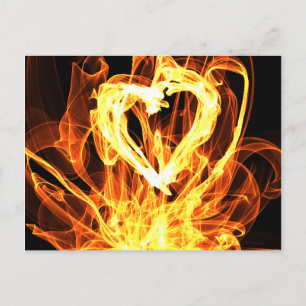 Carte Postale Heart fire