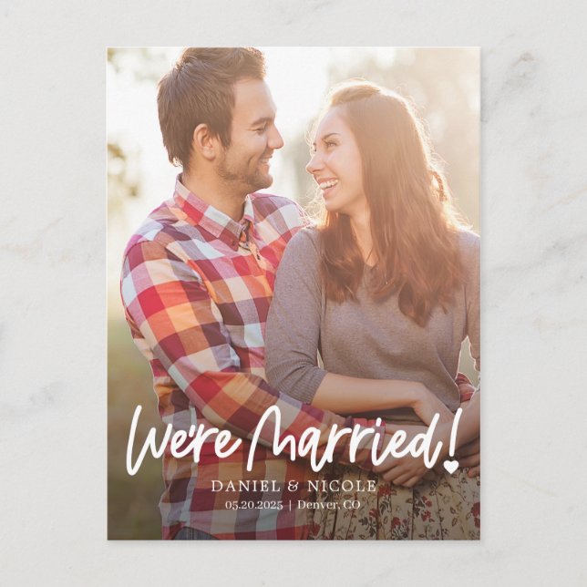 Carte Postale Heart Mariage (Devant)