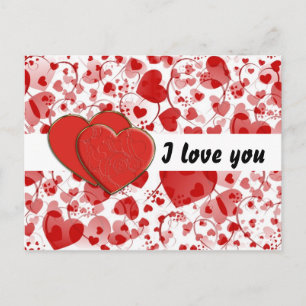 Carte Postale HEART motif ART 7 + Heart Duet + votre texte