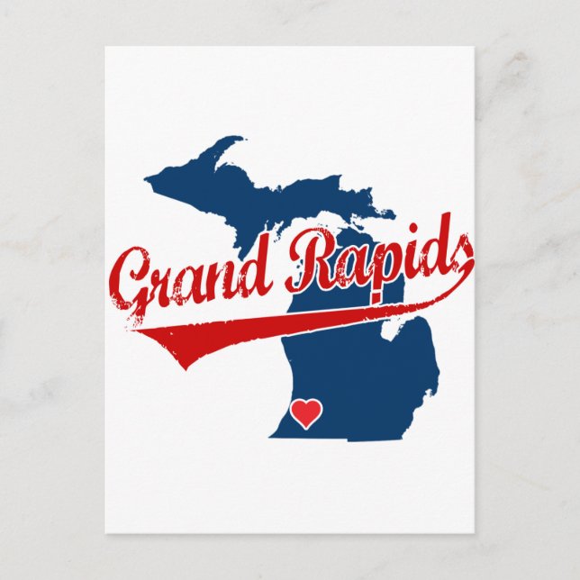 Carte Postale Hearts Grand Rapids Michigan (Devant)