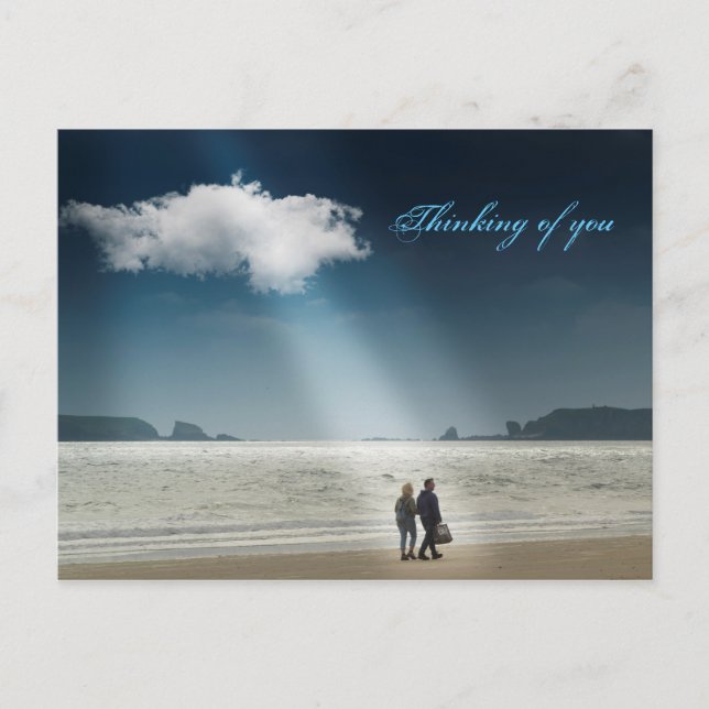 Carte Postale Hearts on a Beach. (Devant)